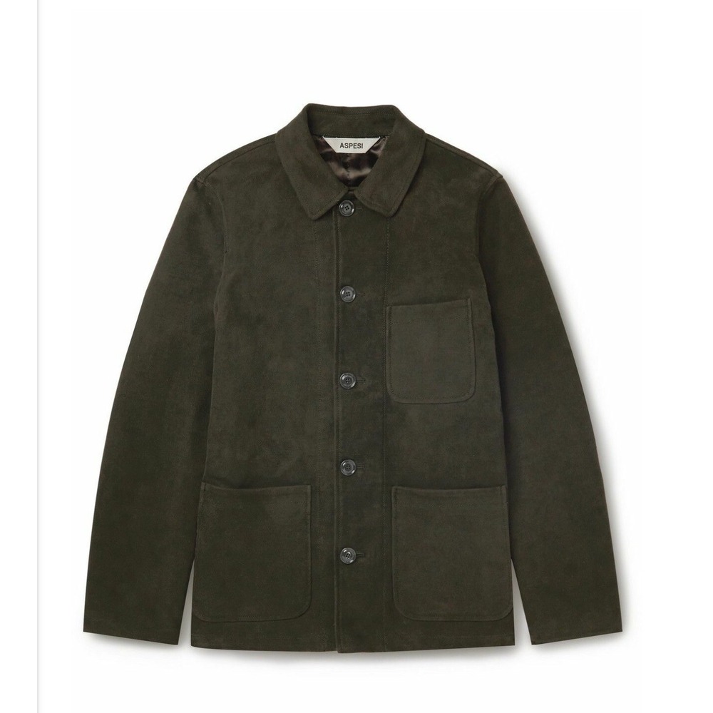Aspesi - Cotton-Felt Chore Jacket By Mr. Porter. Brown Color, Size L. NWT
